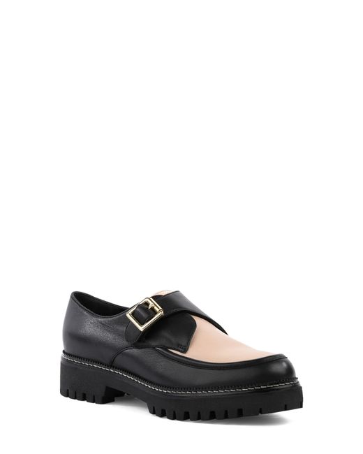 Seychelles Catch Me Monk Strap Loafer in Black Leather at Nordstrom