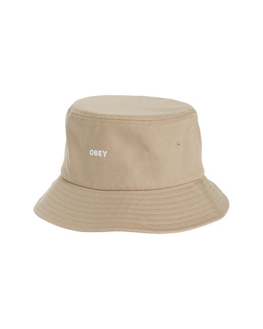 Obey Bold Embroidered Cotton Twill Bucket Hat in at Nordstrom