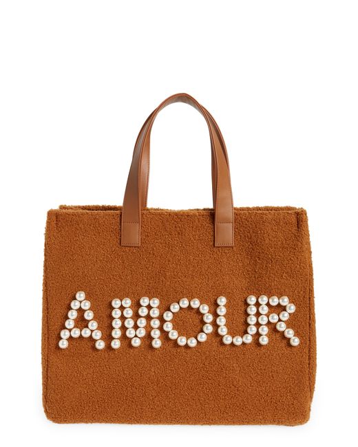 btb Los Angeles Amour Teddy Tote in at Nordstrom