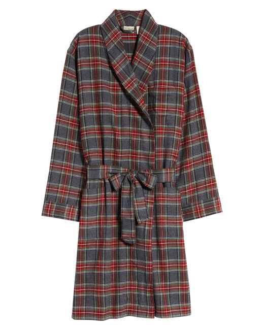L.L.Bean Scotch Plaid Flannel Robe in at Nordstrom