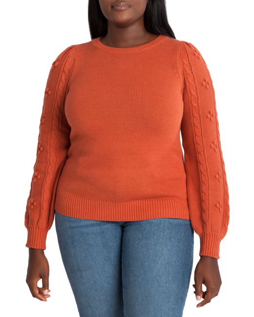 Adyson Parker Bobble Detail Crewneck Sweater in at Nordstrom