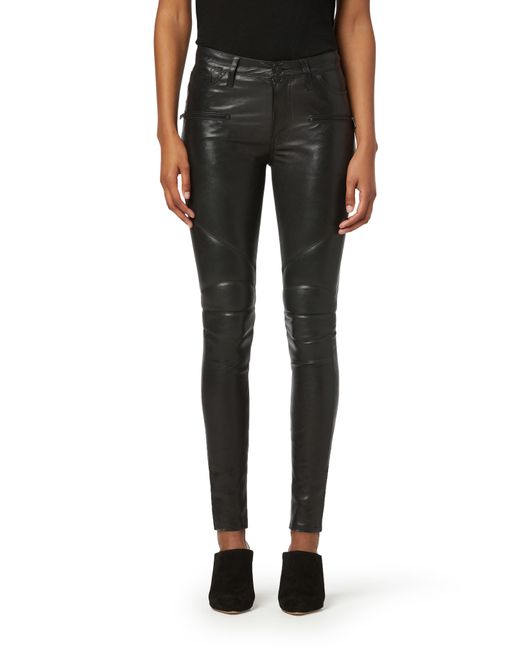 Hudson Jeans Barbara High Waist Leather Pants in at Nordstrom