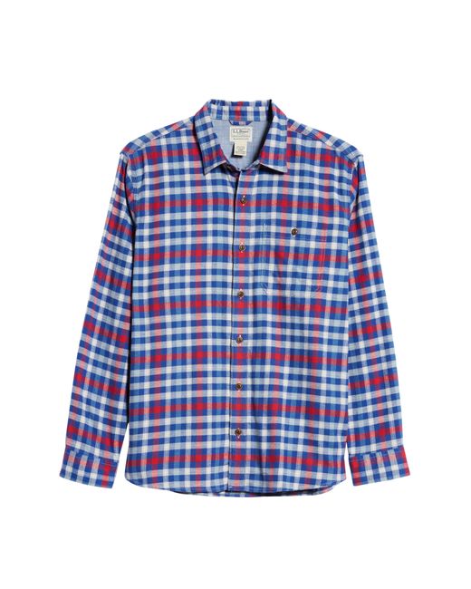 L.L.Bean Beanflex All Season Flannel Button-Up Shirt in at Nordstrom