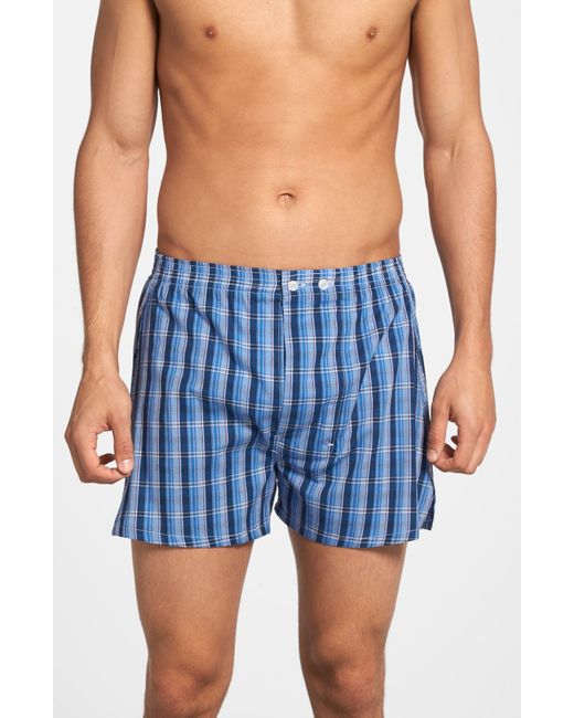 Nordstrom 3-Pack Classic Fit Boxers in Blue/Navy at