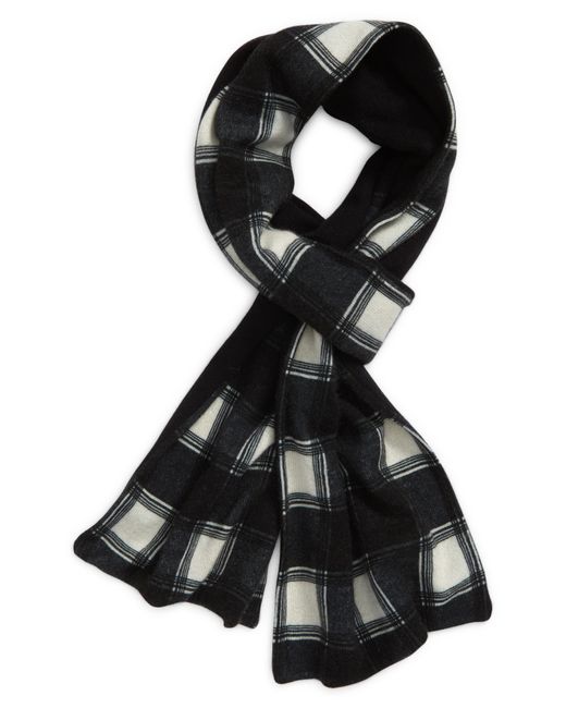 Good Man Brand Tartan Plaid Recycled Cashmere Scarf in Natural at Nordstrom