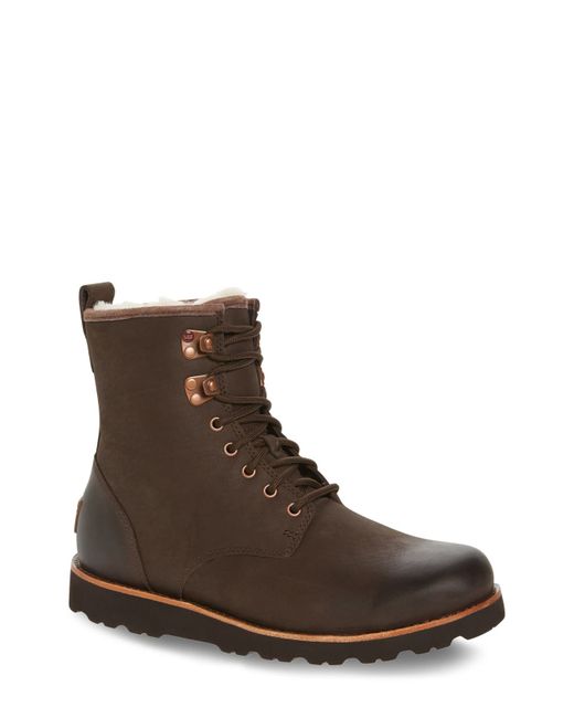 uggr UGGR Hannen Plain Toe Waterproof Boot with Genuine Shearling in at Nordstrom
