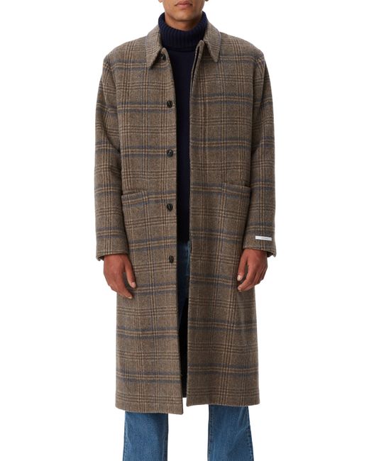 Les Deux Miguel Wool Blend Coat in 810335-Drk Snd/Mtn Gry at