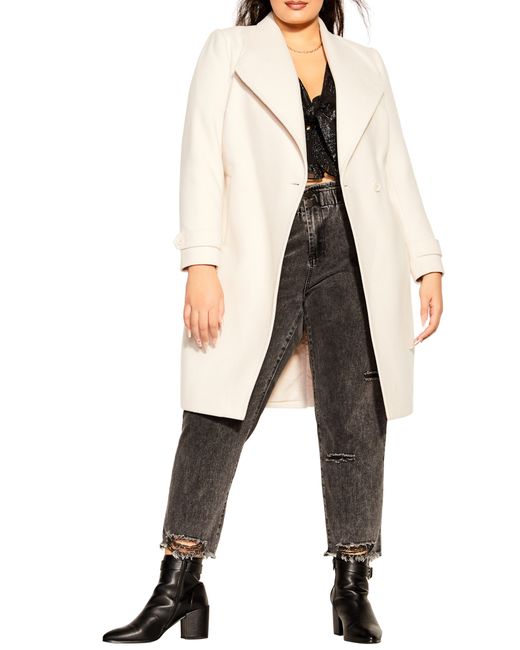 City Chic So Chic Belted Coat in at Nordstrom