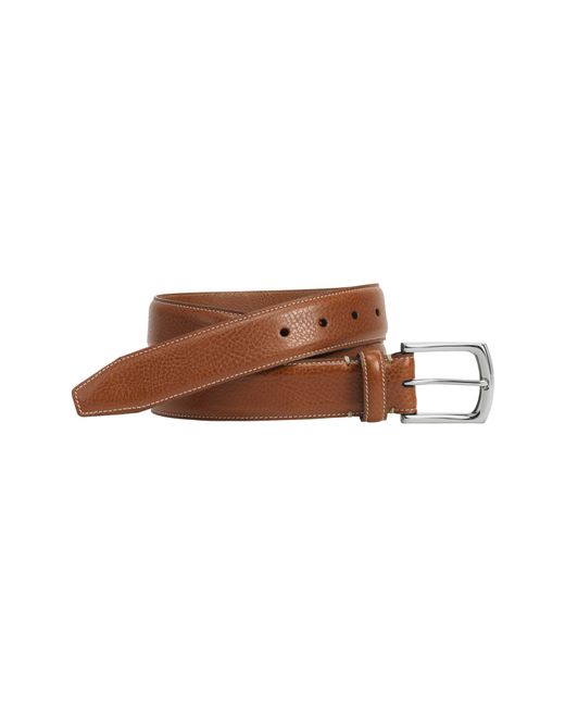 Johnston & Murphy Topstitch Leather Belt in at Nordstrom
