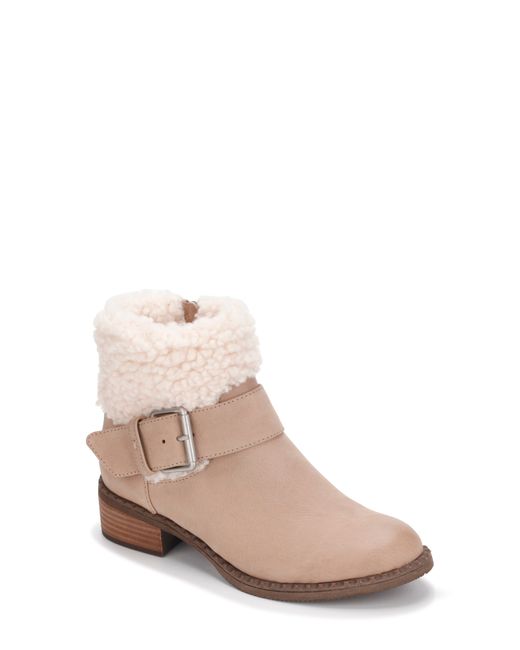 Gentle Souls Signature Slit Faux Shearling Moto Bootie in at Nordstrom