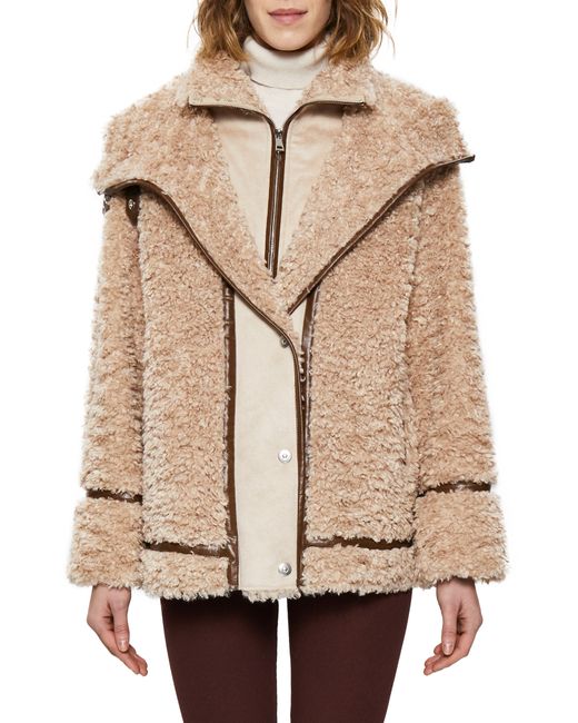 Oof Wear Faux Shearling Coat with Bib Liner 6 Us in Ecru at Nordstrom