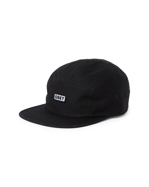 Obey Bold Label Five-Panel Cotton Twill Baseball Cap in at Nordstrom