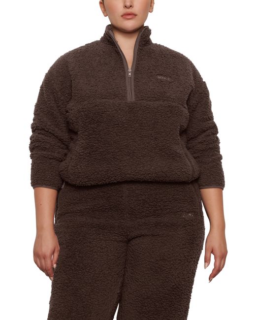 Skims Teddy High Pile Fleece Pullover in at Nordstrom