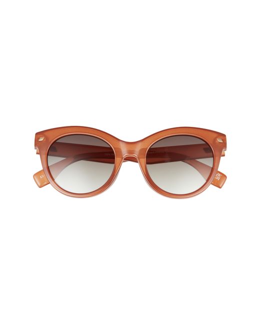 Le Specs Thats Fanplastic 52mm Round Sunglasses in Rye Grad at Nordstrom