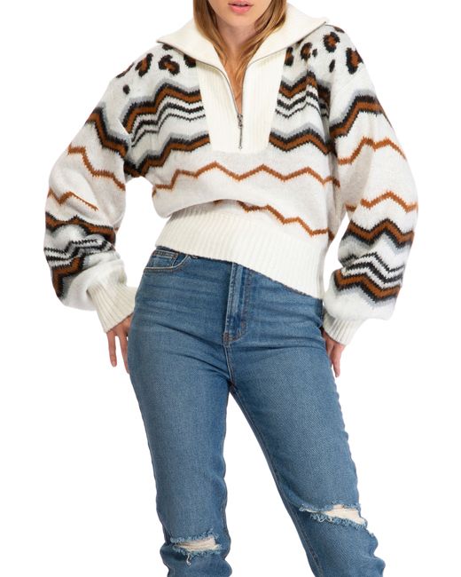 Afrm Shay Half Zip Sweater in at Nordstrom