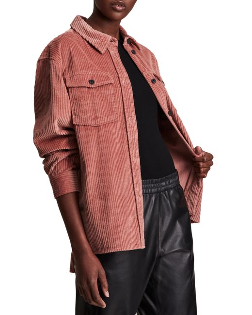 AllSaints Phoebe Corduroy Button-Up Shirt in at Nordstrom