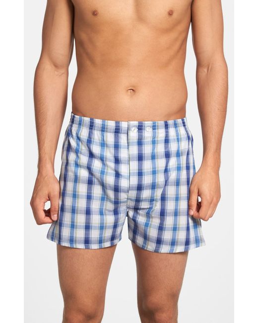 Nordstrom 3-Pack Classic Fit Boxers in Blue/Green at