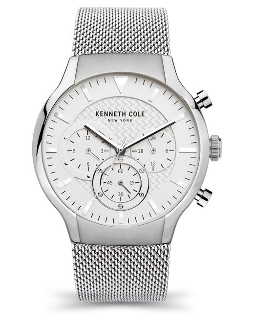 Kenneth Cole Dress Sport Chronograph Mesh Strap Watch 42mm in at Nordstrom