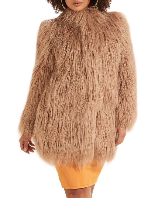 Guess Maurizia Faux Fur Coat in at Nordstrom