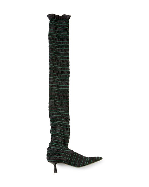Amy Crookes Shirred Stretch Thigh High Boot in at Nordstrom