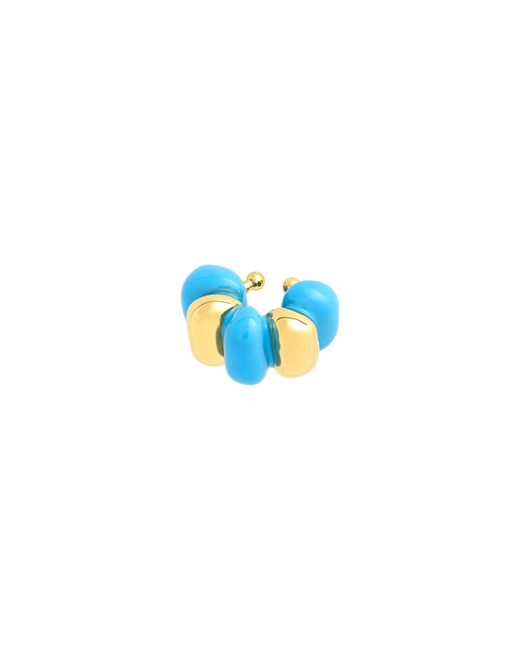 Sunnei Puffy Rubberized Ear Cuff in Gold/Azure at Nordstrom