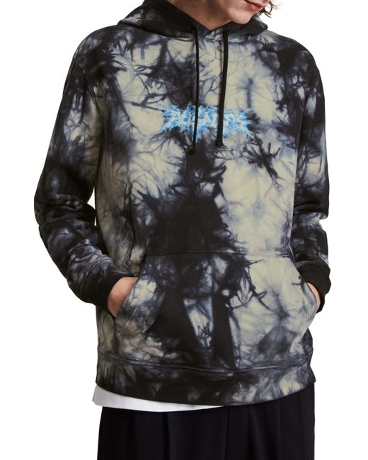 AllSaints Tempest Tie Dye Cotton Graphic Hoodie in at Nordstrom