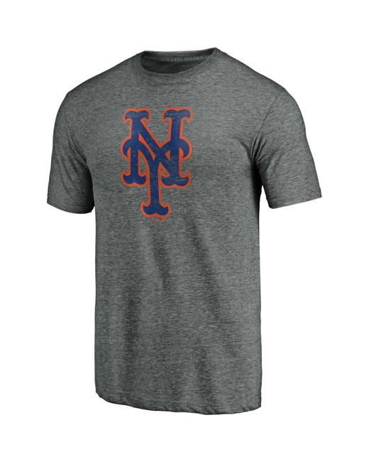 Fanatics Branded New York Mets Weathered Official Logo Tri-Blend T-Shirt in at Nordstrom