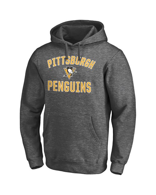 Fanatics Branded Heathered Charcoal Pittsburgh Penguins Big Tall Victory Arch Pullover Hoodie in at Nordstrom