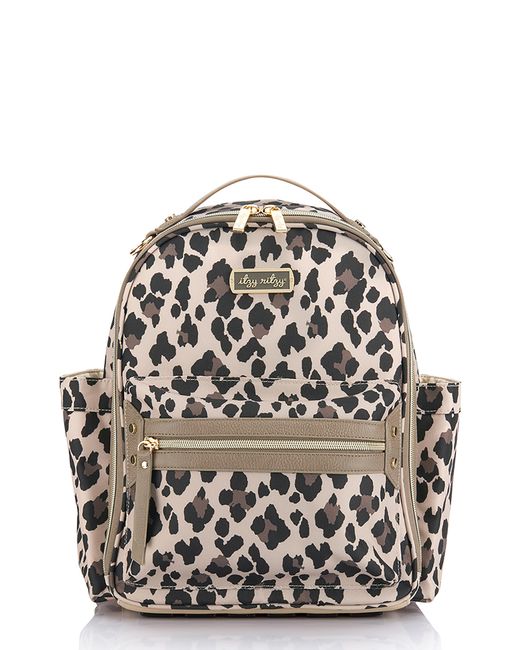 Itzy Ritzy Mini Leopard Faux Leather Diaper Backpack in Multi at Nordstrom