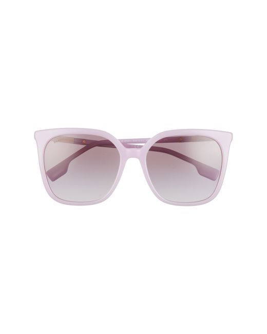 Burberry Lilac 56mm Square Sunglasses in Lilac/Grey Gradient at Nordstrom