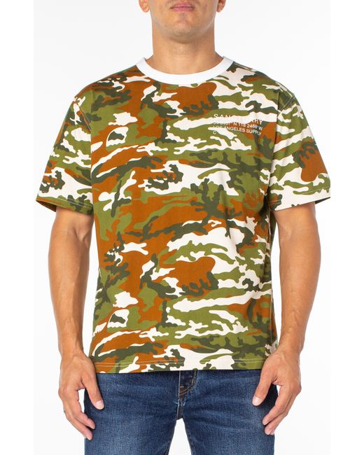 Sanctuary Everyday Cotton Logo Tee Large in Dark Camo at Nordstrom