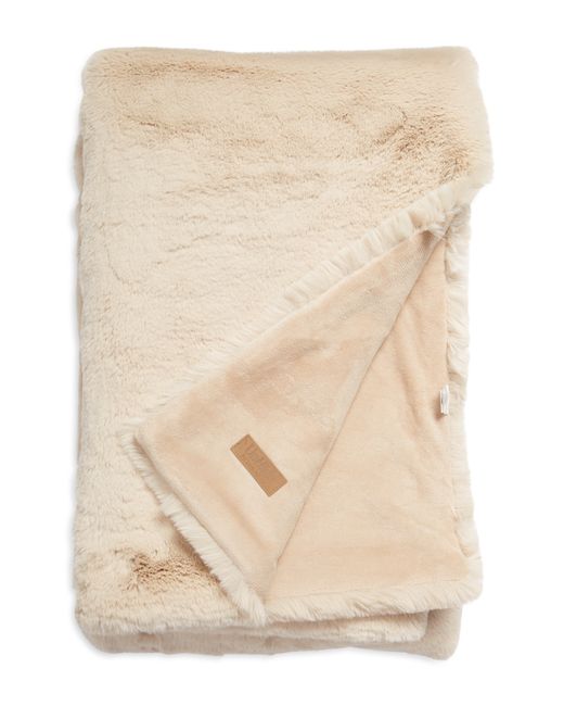UnHide The Marshmallow 2.0 Medium Faux Fur Throw Blanket in Bear at Nordstrom
