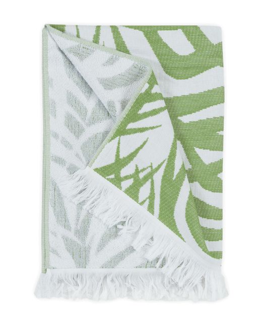 Matouk Zebra Palm Print Beach Towel in Jungle at Nordstrom
