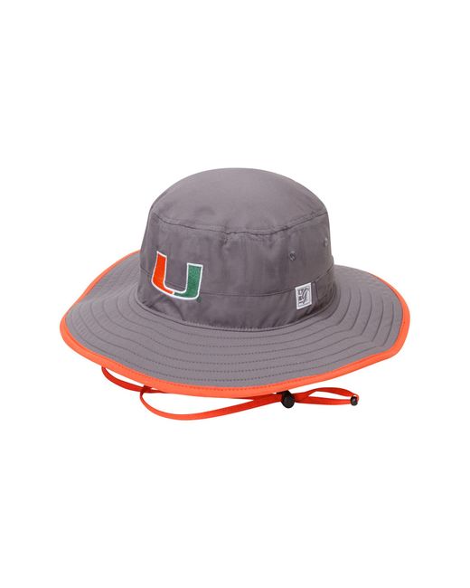The Game Green Miami Hurricanes Everyday Ultralight Boonie Bucket Hat in Gray at Nordstrom