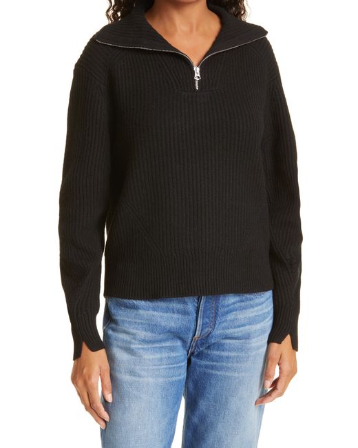 Rag & Bone Pierce Half Zip Cashmere Sweater Medium in at Nordstrom