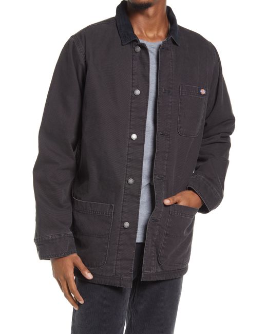 Dickies R2R High Pile Fleece Lined Cotton Canvas Jacket in at Nordstrom