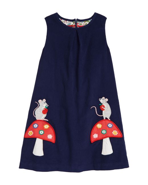 Mini Boden Kids Applique Corduroy Pinafore Dress in at Nordstrom