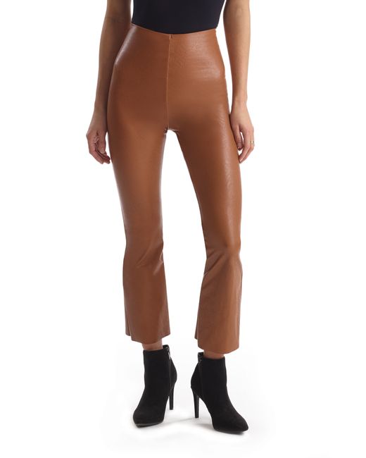 Commando Faux Leather Crop Flare Leggings in at Nordstrom