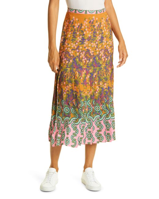 Saloni Diana Mix Print Skirt in at Nordstrom