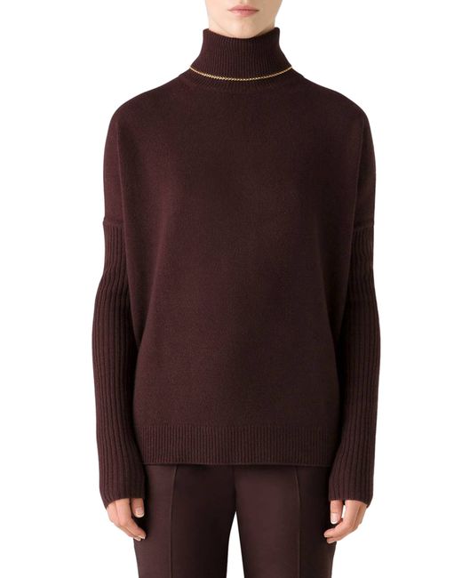 St. John Collection Chain Detail Wool Cashmere Sweater in at Nordstrom