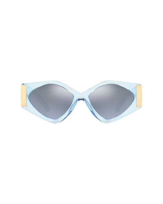 Dolce & Gabbana 55mm Irregular Sunglasses Light Blue Gradient Nordstrom