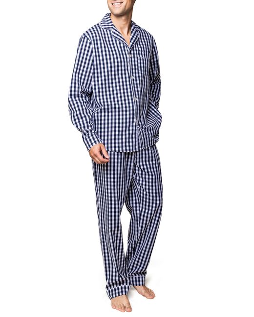 Petite Plume Gingham Cotton Twill Pajamas in at Nordstrom