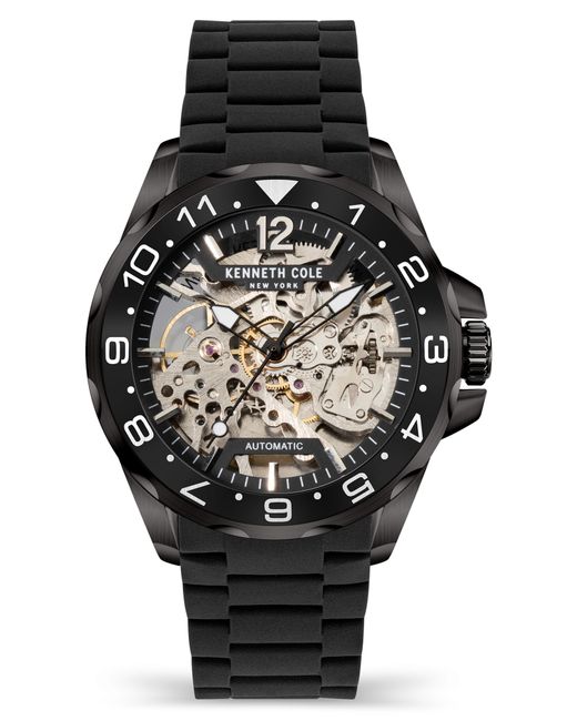 Kenneth Cole Skeletal Automatic Bracelet Watch 43mm in at Nordstrom