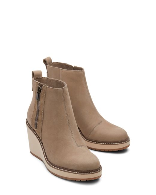 Toms Raven Water Resistant Wedge Ankle Boot in at