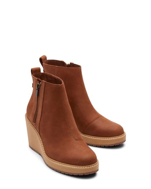 Toms Raven Water Resistant Wedge Ankle Boot in at Nordstrom