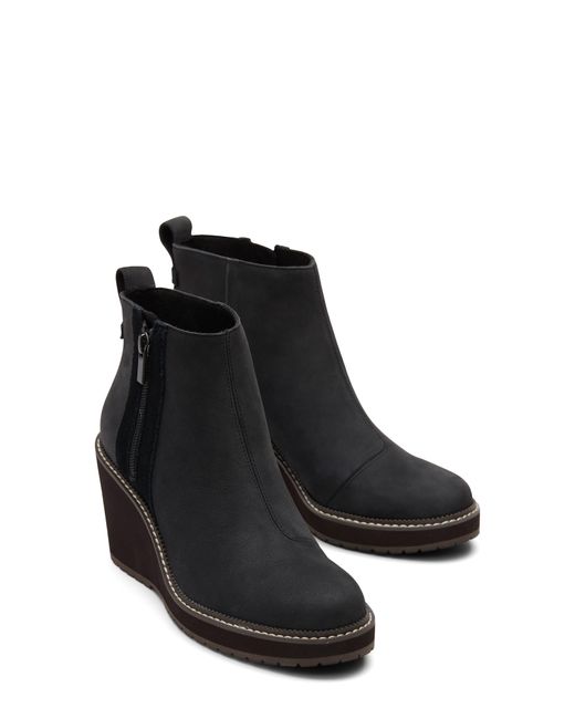 Toms Raven Water Resistant Wedge Ankle Boot in at Nordstrom