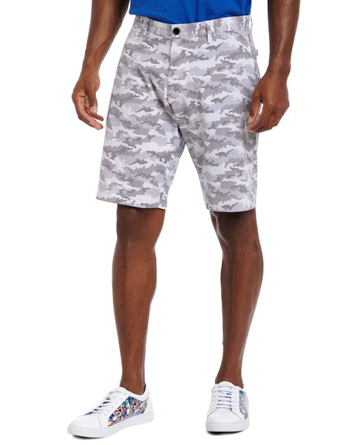 Robert Graham Biscay Camo Flat Front Performance Shorts in at Nordstrom