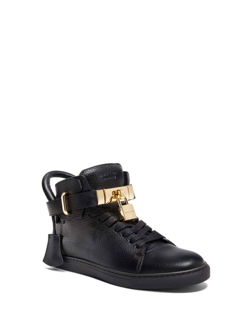 Buscemi Padlock High Top Leather Sneaker in at Nordstrom
