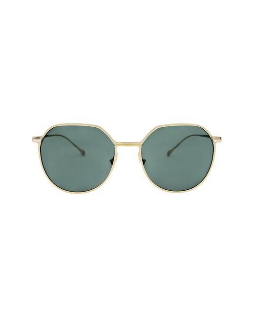 Mita Sustainable Eyewear 53mm Round Sunglasses in Gold/Matte Gold at Nordstrom