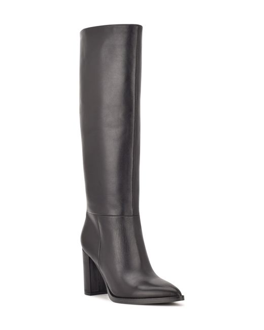 Nine West Hiya Knee High Boot 10 Wide Calf in Leather at